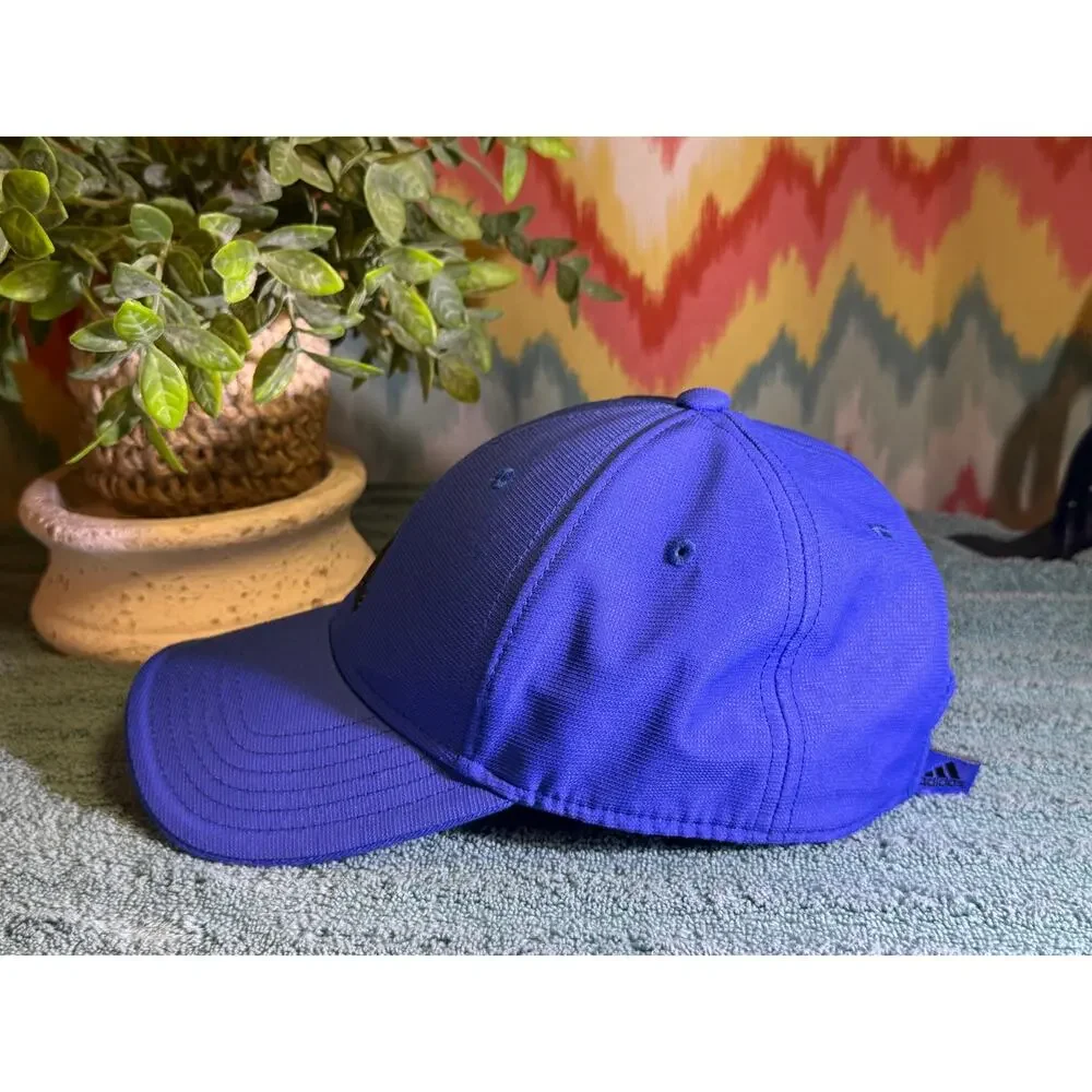 New Adidas Youth Blue / Black Climalite Baseball hat adjustable closure
